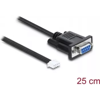 Delock Serial Connection Cable RS-232 D-Sub 9 Female to JST XH 4-Pin Header Socket 25 cm