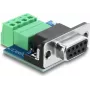 Delock D-Sub 9 Pin Female to 4 Pin Terminal Block Adapter with DIP Switch and 120 Ohm Termination Resistor for CAN / LIN (91294)