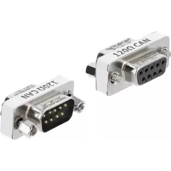 Delock D-Sub 9 Pin CAN Bus Adapter Male to Female 120 Ohm Termination Resistor