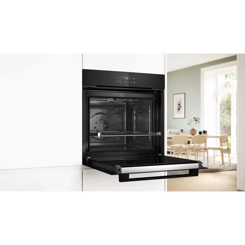 BOSCH HBG571EB4 Įmontuojama Orkaitė, Juoda, 71 L, Pirolizinis Savaiminis Valymas, 7 Šildymo Būdai