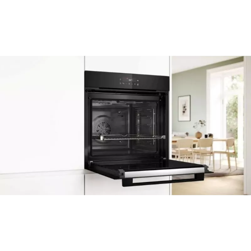 BOSCH HBG571EB4 Įmontuojama Orkaitė, Juoda, 71 L, Pirolizinis Savaiminis Valymas, 7 Šildymo Būdai