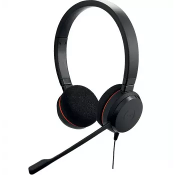 Jabra Evolve 20 MS Stereo USB-C ausinės ant ausų su triukšmą slopinančiu mikrofonu, juodos