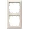 Siemens DELTA miro 2-Gang Cover Frame Titanium White Plastic 151x80 mm