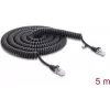 Delock RJ45 spiralinis kabelis Cat.5e 5 m juodas (88019)