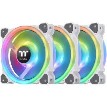 Thermaltake Riing Trio 12 RGB Radiator Fan White TT Premium Edition (3-Pack with Controller)