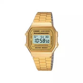 Casio A168WG-9WDF Vintage Unisex Skaitmeninis Laikrodis su Nerūdijančio Plieno Apyranke, Auksinis