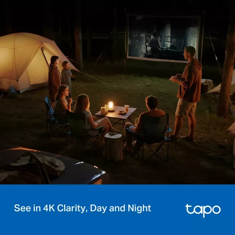 TP-LINK Tapo C665G Rinkinys: Lauko IP Kamera ir Saulės Baterija 4K 8MP Wi-Fi LTE