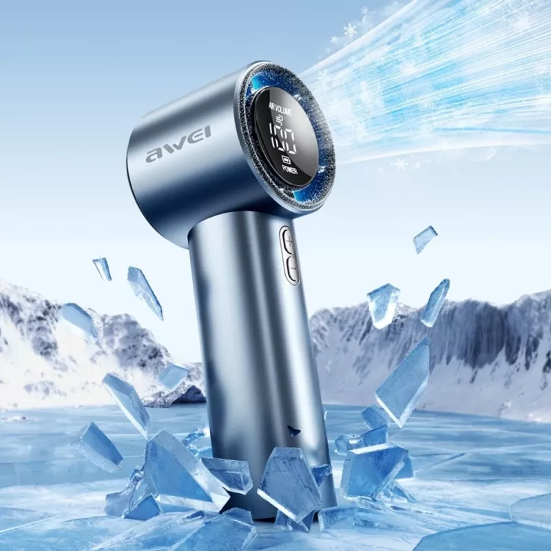 AWEI F38 Mini Handheld Fan mėlynas