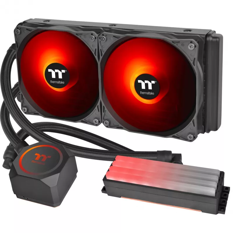 Thermaltake Floe RC 240 Skysčio aušintuvas su integruotu RAM vandens bloku, 240mm radiatorius, 2x 120mm ARGB PWM ventiliatoriai, Intel/AMD