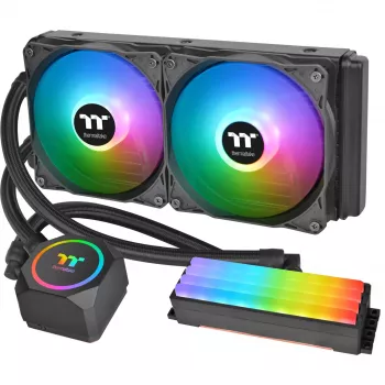Thermaltake Floe RC 240 Skysčio aušintuvas su integruotu RAM vandens bloku, 240mm radiatorius, 2x 120mm ARGB PWM ventiliatoriai, Intel/AMD