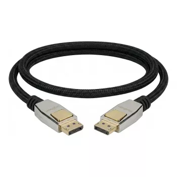GOOD CONNECTIONS Premium DisplayPort 2.0 laidas, 54 Gbit/s, UHBR 13.5, 4K @240Hz / 8K @60Hz, pilno metalo jungtis, varis, 3 m, juoda