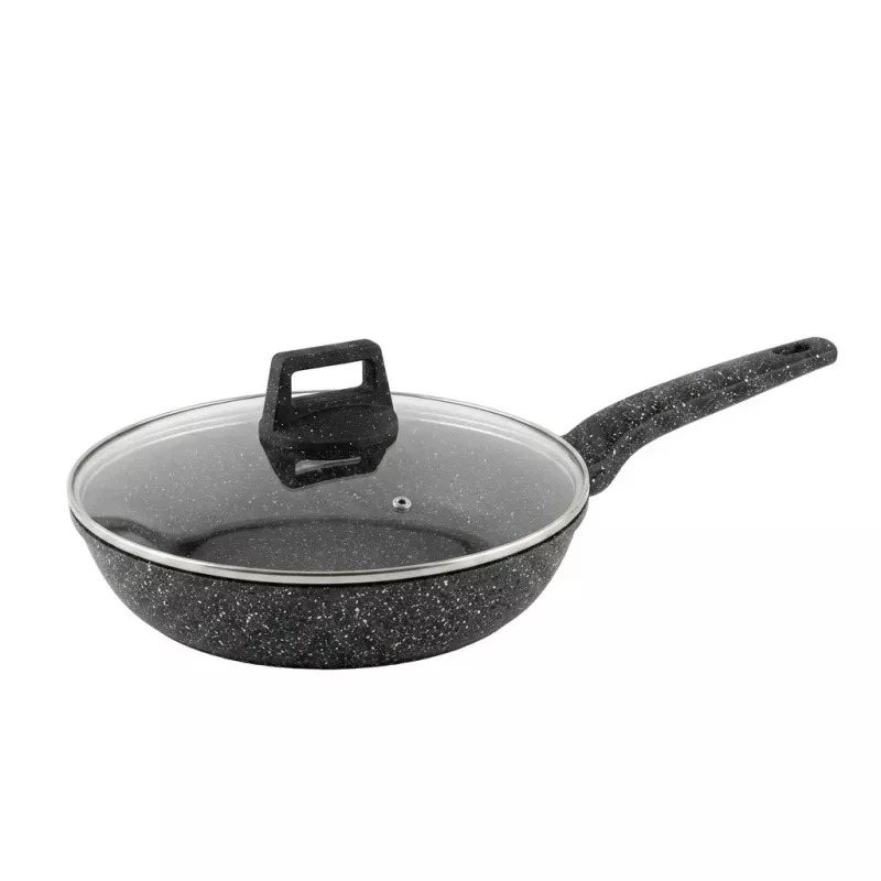 Extralink Home SF-1129-28CM Granitinė nelipni keptuvė 28 cm 3.1 L juoda
