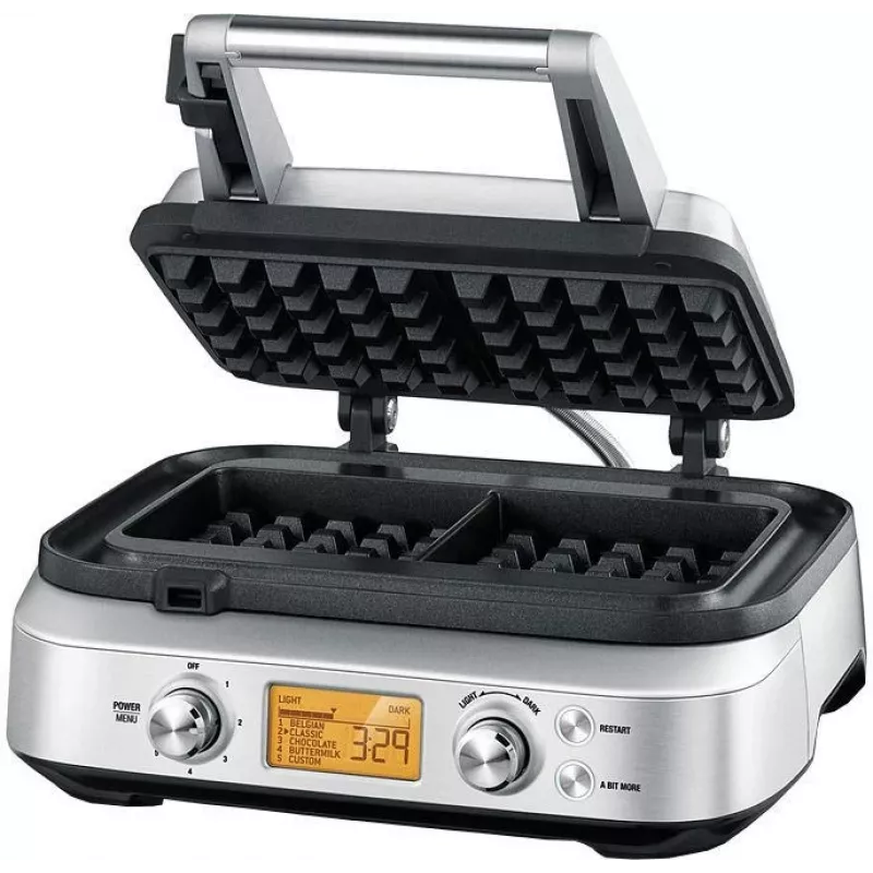 Sage SWM620BSS4EEU1 Smart Waffle Pro belgiškų vaflių keptuvė, 1000W, šlifuotas nerūdijantis plienas