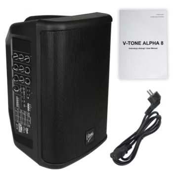 V-TONE ALPHA 8 aktyvi koloninė PA sistema su įmontuotu mikšeriu, 300W RMS, 8 inch žemų dažnių garsiakalbiu, Bluetooth, USB/SD, reverb