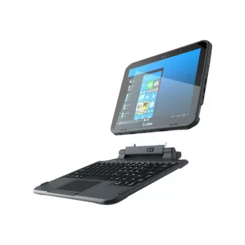 Zebra 2-in-1 klaviatūra su jutikliniu kilimėliu ir ištraukiama rankena – foninis apšvietimas – QWERTY US – skirta Zebra ET80, ET85