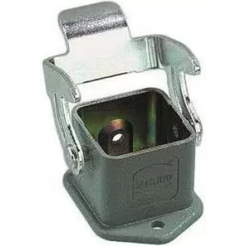 HARTING Han® 3 A paviršinio montavimo korpusas, lietinis aliuminis, dulkių pilka, viena svirtimi užrakinamas, M20 kabelio įvadas, IP65/IP67