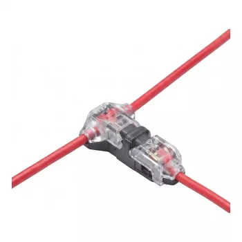 Synergy 21 LED FLEX Strip Easy Connect T-Shape Connector for 1 Line Clear