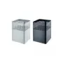 Helit Steel Waste Paper Basket with Perforated Lid, 15 Liters, Black, Square