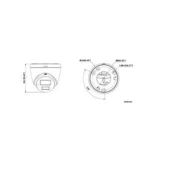 Hikvision DS-2CD1367G2H-LIU 2.8mm 6MP lauko kupolinė IP kamera su Smart Hybrid Light