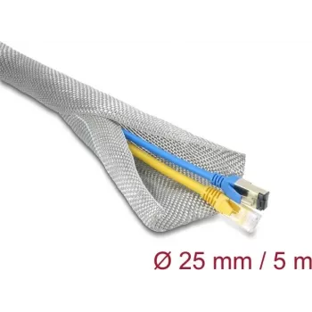 Delock Braided Sleeve for EMC Shielding Self-Closing 5 m x 25 mm (20995)