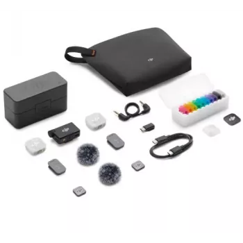 Belaidė mikrofonų sistema DJI Mic Mini 2 (2 siųstuvai + 1 imtuvas + įkrovimo dėklas)