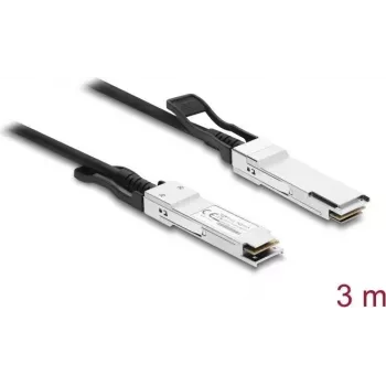 Delock Twinax Cable QSFP28 Kištukas į QSFP28 Kištuką 100 Gbps 3 m