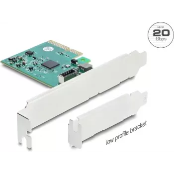 Delock PCI Express x4 Card to 1 x Internal USB 20 Gbps Type-E Key A - Low Profile Form Factor (91070)