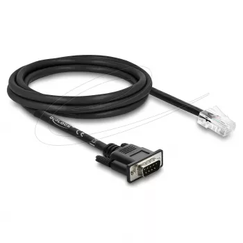 Delock Serial RS-232/422/485 Adapter Cable DB9 Male to RJ45 Male 2 m
