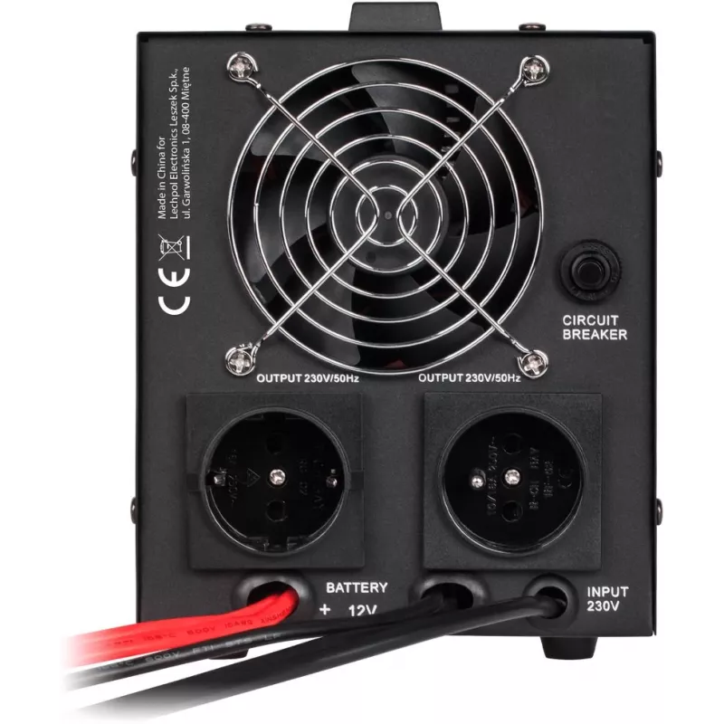 KEMOT PROsinus-800 nepertraukiamo maitinimo šaltinis 800VA/500W gryno sinuso banga 12V 230V juoda