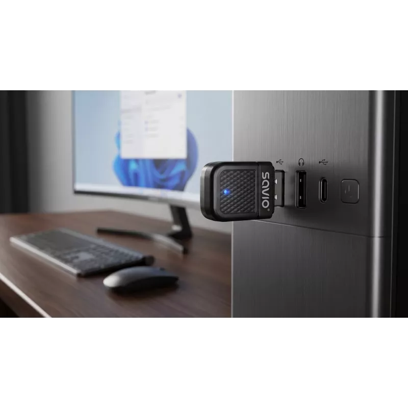 Savio BT-070 USB Wi-Fi 6 ir Bluetooth 5.4 adapteris
