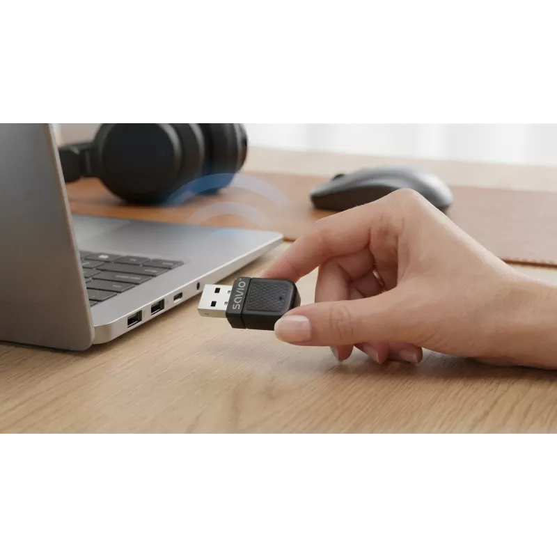Savio BT-070 USB Wi-Fi 6 ir Bluetooth 5.4 adapteris