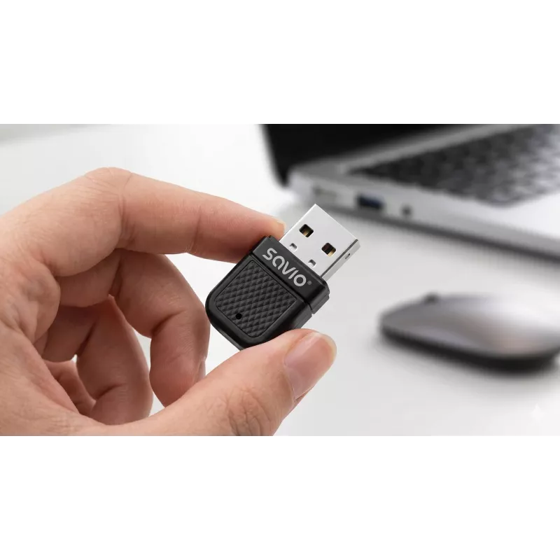 Savio BT-070 USB Wi-Fi 6 ir Bluetooth 5.4 adapteris