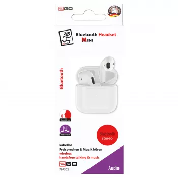 2GO ACV „Bluetooth“ ausinės TWS Mini – baltos