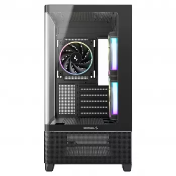 DeepCool CG380U Mid-Tower Case, Tempered Glass, 3x 120mm ARGB Fans, Black