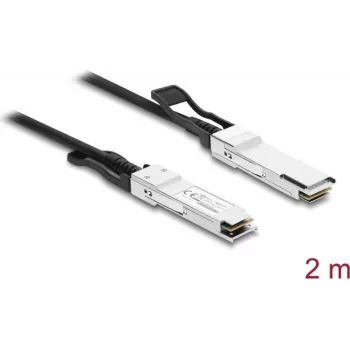 Delock Twinax Cable QSFP28 Male to QSFP28 Male 100 Gbps 2 m