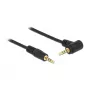 Delock 3,5 mm 4 kontaktų stereo garso laidas, kištukas–kištukas, kampuotas, 5 m, juodas
