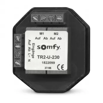 SOMFY 1822099 TR2-U-230 Įleidžiamas atskyrimo relė dviem pavarom