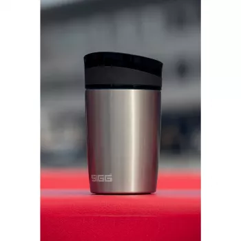 SIGG 8695.50 Hot & Cold One-Hand Push-Button vakuuminis termosas, 0,27 l, obsidiano juodos spalvos, nerūdijantis plienas