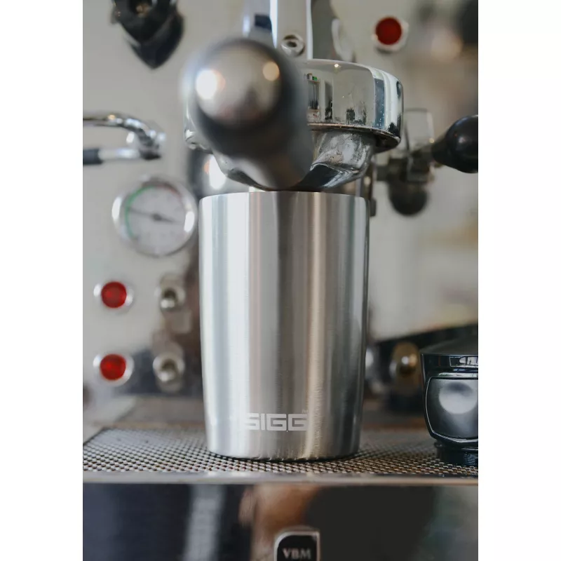 SIGG 8695.50 Hot & Cold One-Hand Push-Button vakuuminis termosas, 0,27 l, obsidiano juodos spalvos, nerūdijantis plienas