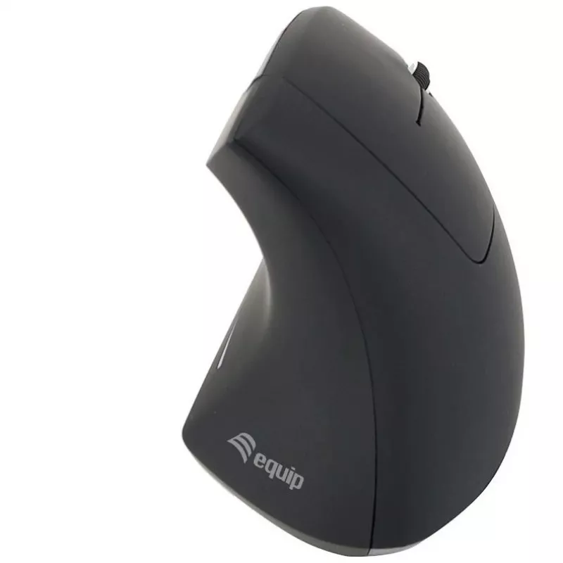 Equip 245110 Vertikali ergonominė belaidė pelė – dešinei rankai – 2,4 GHz – USB imtuvas – juoda