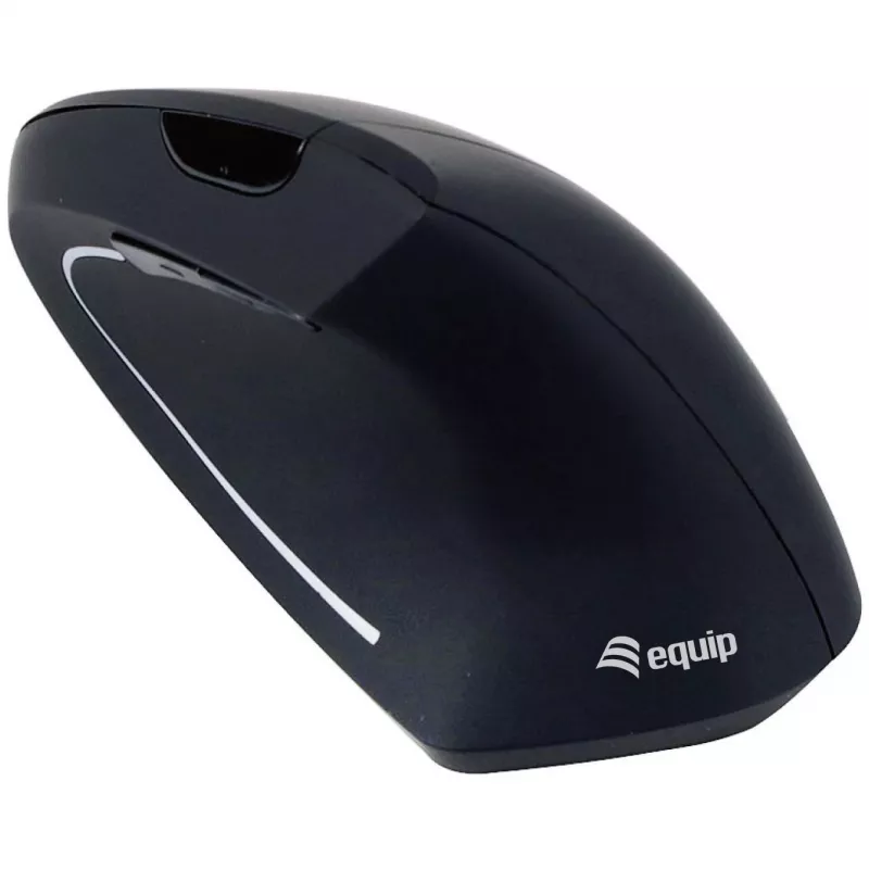 Equip 245110 Vertikali ergonominė belaidė pelė – dešinei rankai – 2,4 GHz – USB imtuvas – juoda
