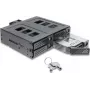 Delock 5,25 colio tvirtinimo rėmas 4 x 2,5 colio SATA arba SAS HDD / SSD su užraktu