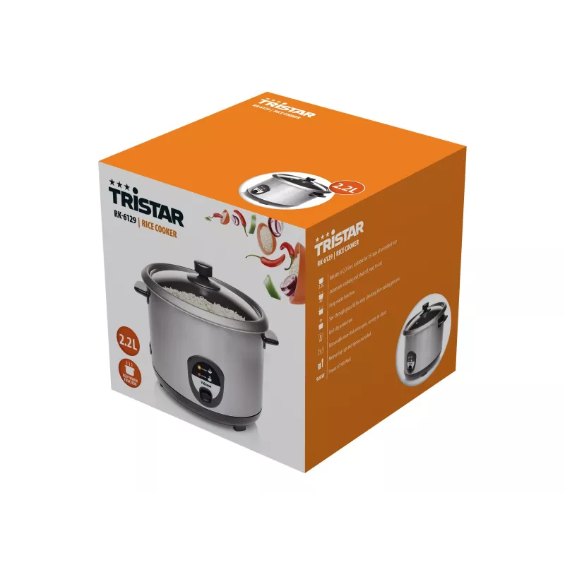 Tristar RK-6129 Ryžių Virimo Puodas 2.2 L Nerūdijantis Plienas 900 W