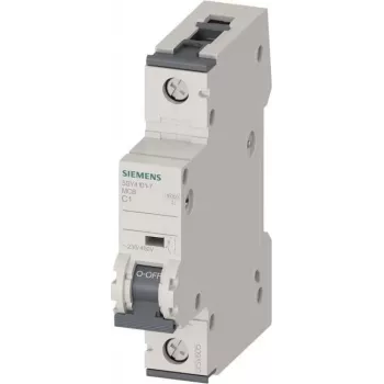 SIEMENS 5SY4101-7 Miniatiūrinis grandinės pertraukiklis 1A 1 polius C charakteristika 6kA