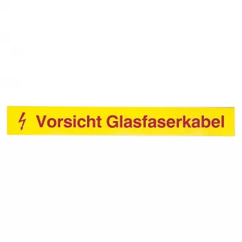 EFB-Elektronik Įspėjamoji etiketė šviesolaidžiui, Atsargiai Šviesolaidinis Kabelis, pakuotė po 50 vnt. (80361.1-50)