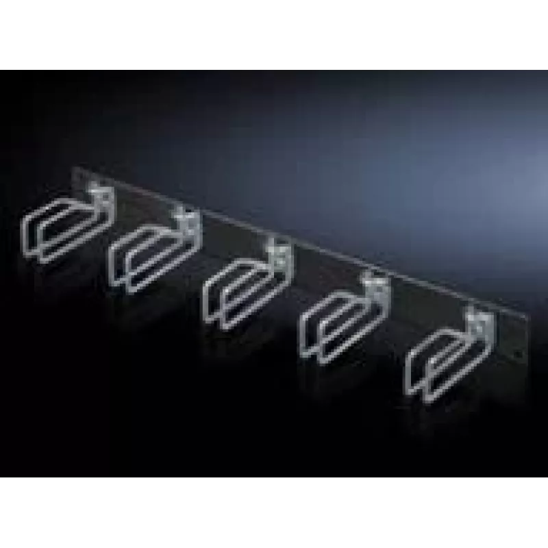 Rittal 7257.105 Kabelių valdymo panelė, juoda, plieninė, 2U, 19 colių, 482,6 mm