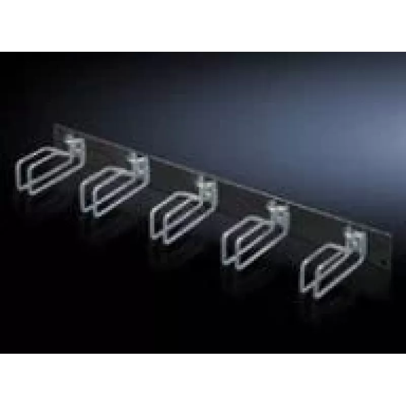Rittal 7257.105 Kabelių valdymo panelė, juoda, plieninė, 2U, 19 colių, 482,6 mm