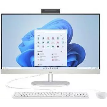 HP 27-cr1071ng Intel Core Ultra 7 155U All-in-One PC, 27 colių FHD IPS, 16GB DDR5, 1TB SSD, Windows 11 Home, Natural Silver
