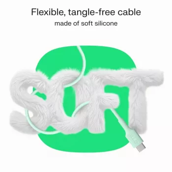 GREEN CELL USB-C į USB-C PowerFlex 100W Silikono Laidas 1,2m Juodas