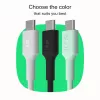 GREEN CELL USB-C į USB-C PowerFlex 100W Silikono Laidas 1,2m Juodas